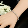 thumbnail image 4 of Silver Plated Fashion CZ Red Green Blue Crystal Charm Tennis Bracelets for Women, 4 of 9