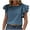 Blue, variant on XMMSWDLA Women's Summer Tops Dressy Casual Notch V Neck Ruffle Short Sleeve Flowy Shirts Cute Blouses Tops Cute Shirts