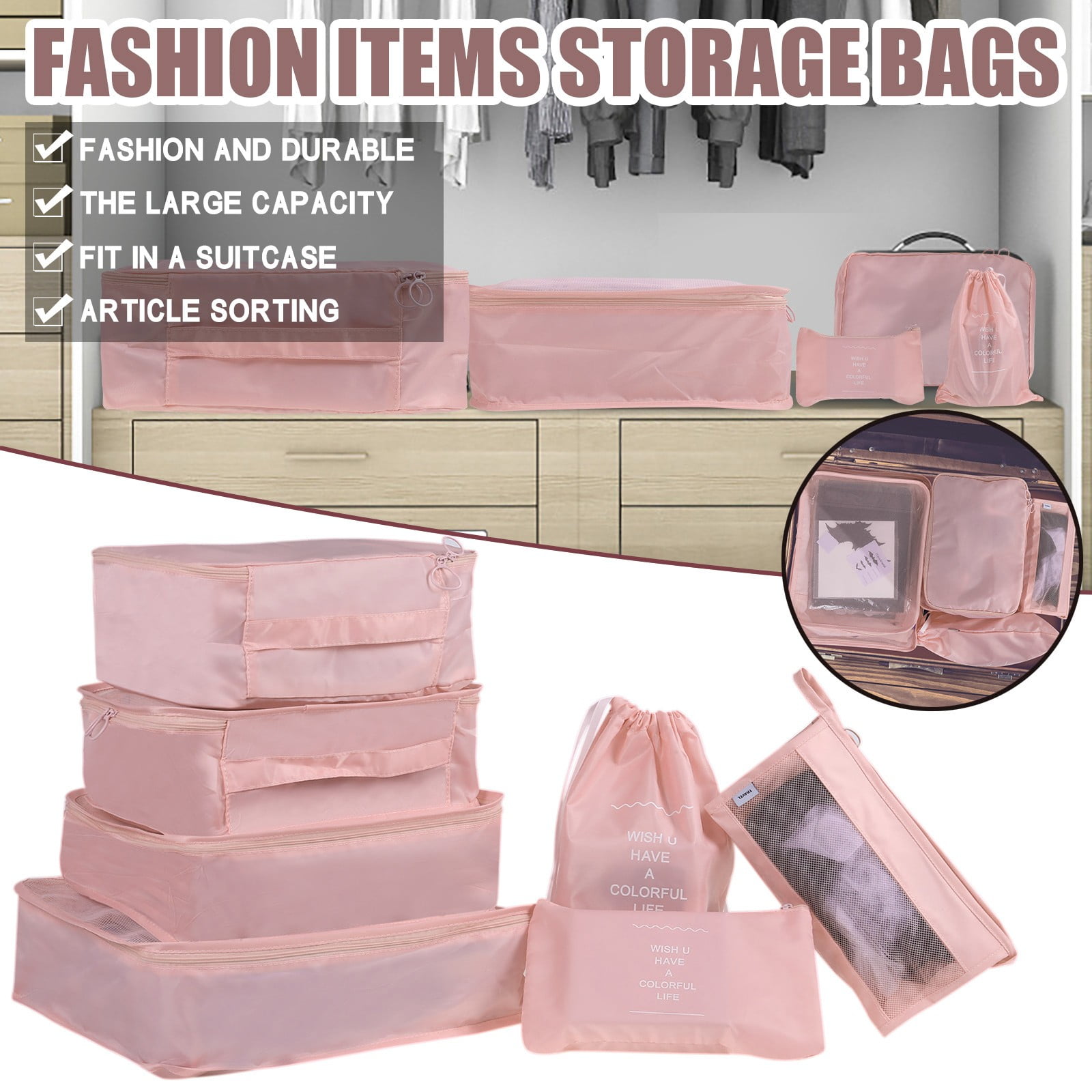 5*L, 5*M Shoe Bags for Travel Thicken Non-Woven Waterproof Transparent Window Drawstring Shoe Bags for Storage 10 Pack 