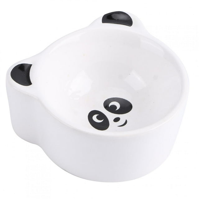 Cuencos de alimentación de agua con forma de Animal de dibujos animados, cuenco de cerámica para animales pequeños, suministros de alimentación para mascotas Panda