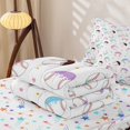 thumbnail image 5 of meiyoeat Dripping Ice Cream Baseball Zipper Twin Comforter Sets with Fitted Sheet and 2 Pillowcases for Girls, Kawaii Sprinkle Candy Ball Zipper Bedding Set, Star Reversible, 4-Piece, 5 of 7