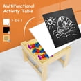 thumbnail image 4 of iRerts Kids Table and Chair Set, 3 in 1 Wooden Activity Table for Toddlers Arts, Crafts, Drawing, Reading, Playroom, Toddler Table and Chair Set with Removable Tabletop, Storage Drawers, Natural, 4 of 9