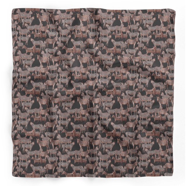 Bimba Black Zebra Mix Pure Silk Printed Head Bandanas Summer Neck Wrap Scarf 40 x 40 Inches