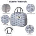 thumbnail image 4 of Lunch Bag Lunch Box for Women Reusable Insulated Lunch Bags,Water-Resistant Nautical Grey Crabs Cooler Lunch Tote Bag, Large Capacity for Work Travel Picnic, 4 of 6