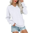 thumbnail image 3 of WTXUE Long Sleeve, Women'S Sports Sweatshirt Basic Solid Color Pullover Casual Top, Workout Tops, T-Shirts (White, XL), 3 of 5