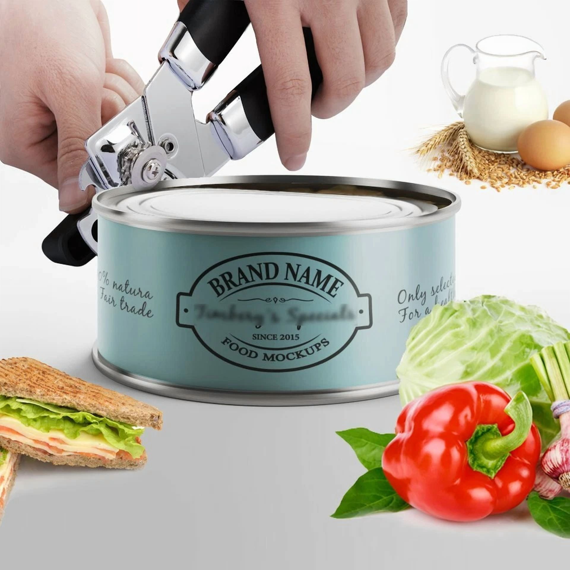 KLYNE - Can Opener, 3-In-1 Manual Can Openers Cordless Tin Opener W/Lids Off Jar Opener