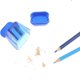 thumbnail image 3 of Sacapuntas manuales ovaladas de doble agujero, 4, juegos portátiles de sacapuntas de plástico, con tapa y contenedor de viaje, escuela, Oficina (4 colores), 3 of 5