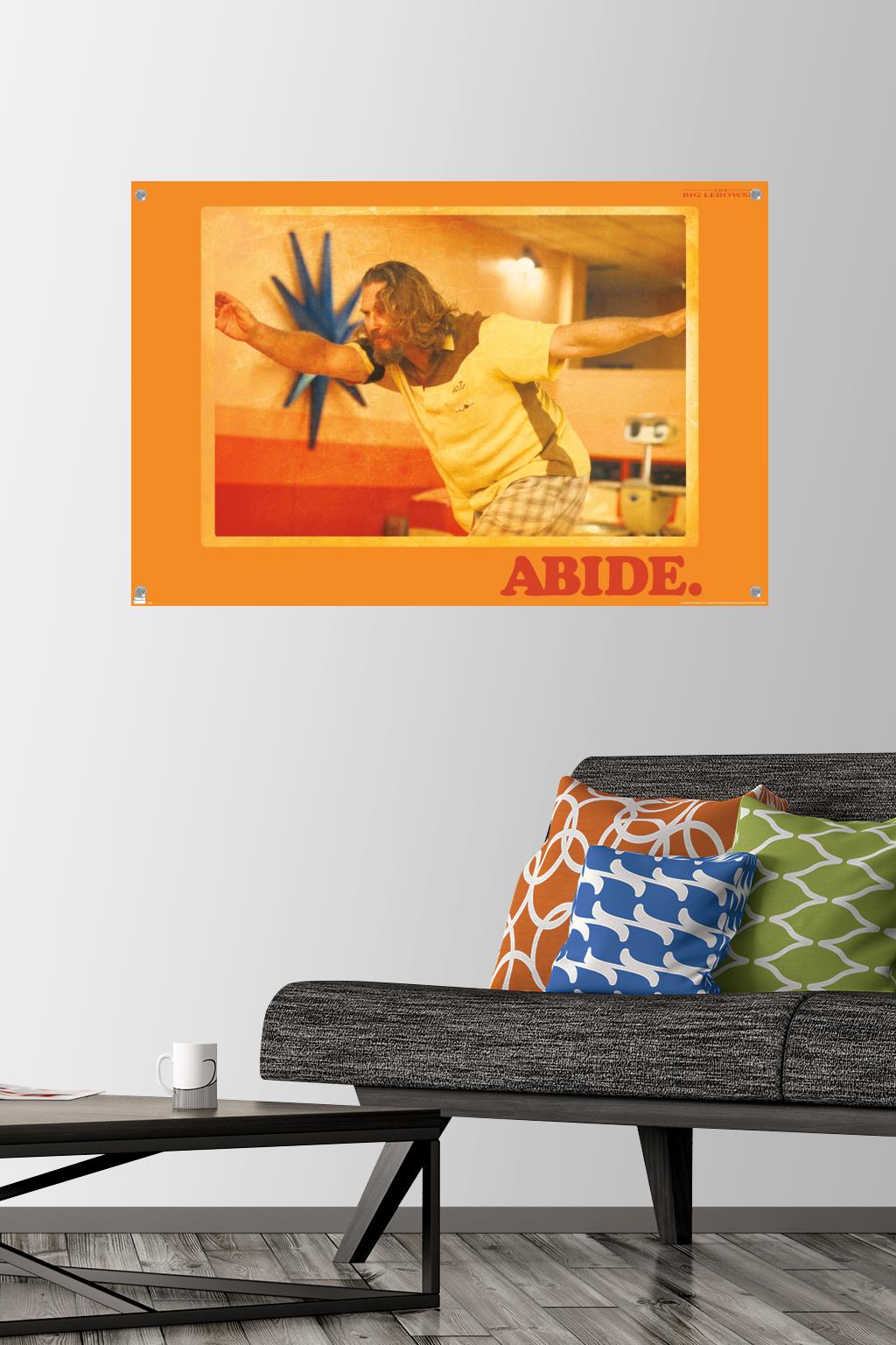 The Big Lebowski - Abide Wall Poster with Pushpins, 22.375" x 34"