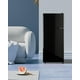 thumbnail image 2 of EUASOO KB FLS-80-Black 3.5 pies cúbicos, refrigerador pequeño con congelador, refrigerador retro con puerta doble, termostato ajustable de 7 niveles para cochera, recámara, oficina, departamento,, 2 of 5