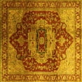 thumbnail image 1 of Ahgly Company Machine Washable Indoor Square Persian Yellow Traditional Area Rugs, 3' Square, 1 of 4