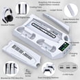 thumbnail image 6 of PS5 / PS5 Slim Stand and Cooling Station with Dual Controller Charging Station for PlayStation 5 Console, PS 5 Accessories Incl. Controller Charger, Cooling Fan, Headset Holder, 3 USB Hub, Screw, 6 of 13