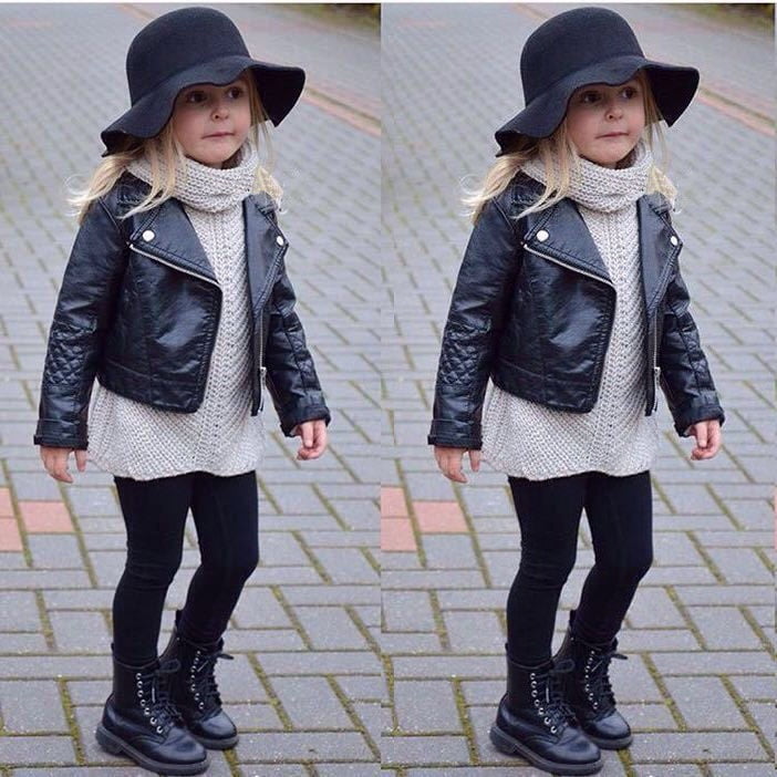 leather jacket for infant girl