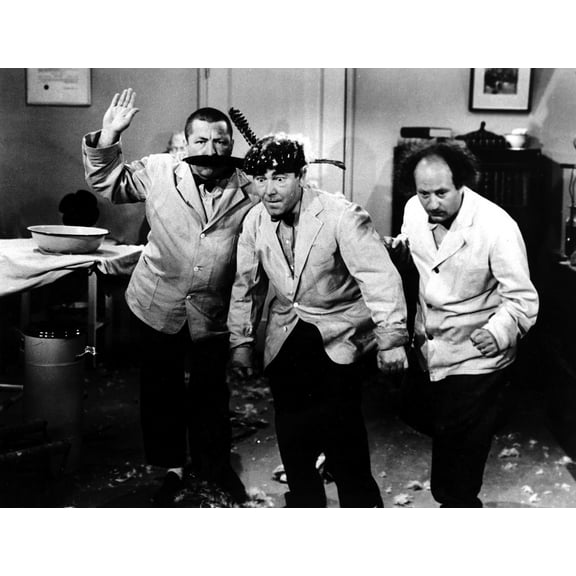 Film still featuring The Three Stooges Photo Print  (10 x 8)