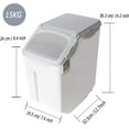 Grain Rice Storage Bin Food Containers Set Leak Proof Locking Lid