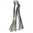 thumbnail image 1 of Women's Metallic Silver Bell Bottoms, 1 of 3