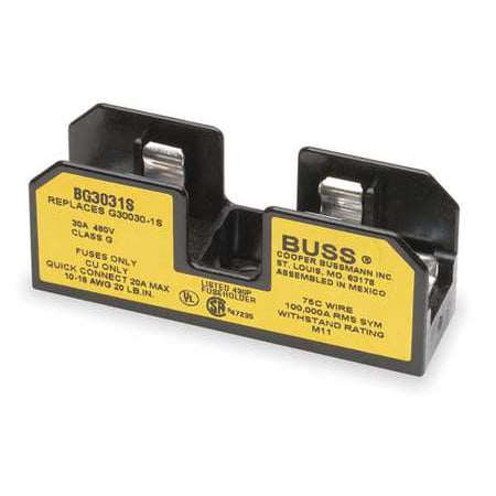 30a Fuse Block Holder - BUSSMANN BG3031S Fuse Block,30 A,480vac