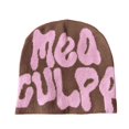 thumbnail image 1 of Café rosa unisex moda letras moda felpa gorro tejido invierno frío cálido, 1 of 2