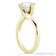 thumbnail image 3 of Round Cut Forever Brilliant Moissanite Bypass Solitaire Engagement Ring in 14k Yellow Gold, 3 of 4