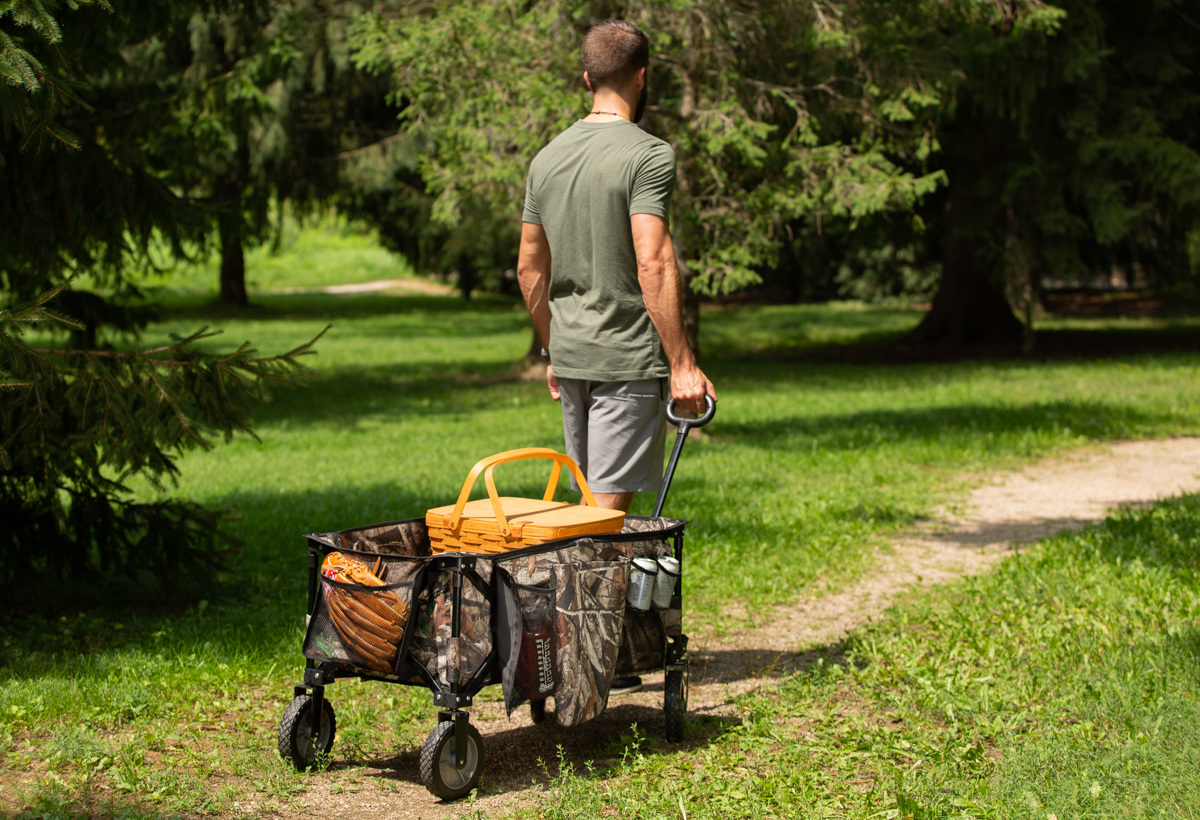 Ozark Trail Quad-Folding Wagon with Telescoping Handle, Camo, 22" Height - image 8 of 9