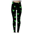 thumbnail image 3 of lcziwo Prime Sales Today Clearance, St Patrick's Day Leggings for Women Funny Shamrock Print High Waist Yoga Pants Slim Fit Stretchy Workout Tights Holiday Bottom Trousers Green S, 3 of 6