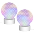 thumbnail image 2 of Daiia Fish Scale1 Pattern Acrylic Night Light, LED Touch Light, Bedroom Night Light, Soft Glowing Lamp Perfect Gift for Mother's Day, Birthday, or Christmas, 2 of 9