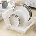 thumbnail image 3 of UPOUART Dish Rack Plastic Foldable Water Drainage for Hotel Managers 1Pcs, 3 of 8
