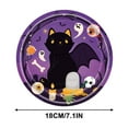 TUTUnaumb Purple Halloween Party Tableware Cute Cat Bat 20PC Disposable