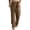 Brown, variant on SGMVNU Mens Lightweight Casual Pants - Spring Summer Solid Color Painted Cotton Linen Loose Plus Size Trouser with Pockets, Fashion Beach Wear, Pants Lightweight Breathable(Size XL,Navy)