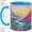 Blue, variant on Desert Sunrise Coffee Mug, Cactus River Art, Southwest Tea Sips at Home