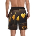 thumbnail image 3 of KLL Casino Playing Cards Men's Casual Summer Beach Shorts Hawaiian Shorts with Pockets-Small, 3 of 5