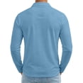 thumbnail image 7 of Fabrcox Men's Polo Shirts Long Sleeve Classic Fit Collared Mens Golf Shirt Button Up Casual Outdoor Workout Business Work Shirts Men Blue M, 7 of 7
