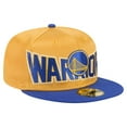 thumbnail image 3 of Men's New Era Gold/Royal Golden State Warriors Satin Two-Tone 59FIFTY Fitted Hat, 3 of 5