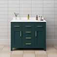 thumbnail image 2 of Wyndham Collection Beckett 42" Wood Single Bathroom Vanity in Gold/Green, 2 of 6