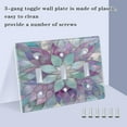 thumbnail image 4 of 2 Gang Light Switch Cover Plate Violet Floral Stained Glass Wall Plate Decorate Electrical Outlet Cover Plates 4.56”x4.48”, 4 of 8
