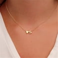 thumbnail image 1 of Collar de cadena con forma de corazón y letras, estilo payaso, con temperamento, con alfabeto y corazón de amor, 1 of 1