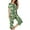 Green, variant on Sakmal Graphic Summer Pajamas for Women Set Plus Size Green Capri Pants and Tshirt Bamboo Nightwear Set Crew Neck Short Sleeve Pajamas