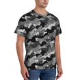 thumbnail image 4 of Yiaed Horse Silhouette Print Mens Short Sleeve Tight Fit T-Shirt, Crewneck Casual Tee-3X-Large, 4 of 5