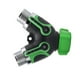 thumbnail image 2 of Divisor de manguera tipo Y de jardín conector de tubería de 2 vías válvula de agua de metal plástico para grifo de aspersión EE. UU., Verde seitruly HA005374-03, 2 of 6