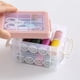 thumbnail image 5 of Juego de 30 cajas de costura, herramientas completas, kit de costura con mango de doble uso de tres capas y estuche para el hogar, color rosa, 5 of 9