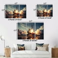 thumbnail image 4 of Designart Space shuttle framed wall art decor, Space Shuttle framed wall Art, Epic Launch Space Shuttle framed wall art I , Extra large Modern Gold framed wall art, 20x12 inches Gold Frame, 4 of 5