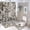 Floral 1, variant on Shower Sets for Bathroom, Marble Pattern Printed on Bathroom Shower Curtain Sets with Rugs, Great for Master Bath Beach House Modern Home, 72 x 72 inches