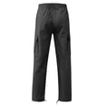 thumbnail image 6 of Husipze Men's Cargo Pants Elastic Drawstring Waist Straight Leg Adjustable Cuffs Work Trousers Casual Outdoor Pants with Zip Pockets Black M, 6 of 9