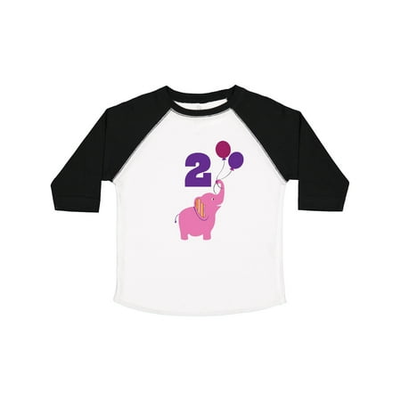 

Inktastic 2nd Birthday Elephant Girls Cute Gift Toddler Toddler Girl T-Shirt