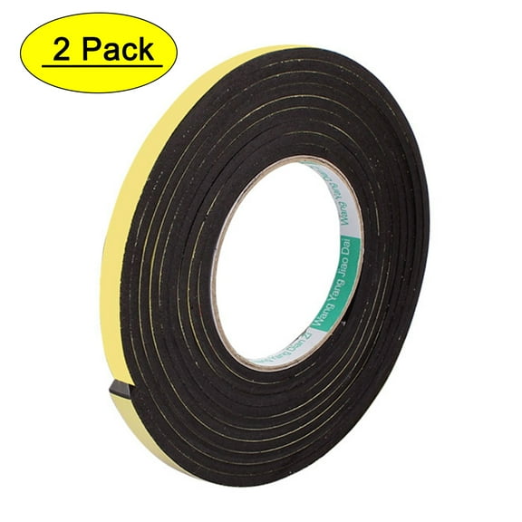 Unique Bargains 2 Pcs 10mmx4mm Single Sided Sponge Tape Adhesive Sticker Foam Glue Strip 10Ft