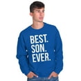 thumbnail image 5 of Best Son Ever Relatives Family Men's Crewneck Sweatshirt Brisco Brands L, 5 of 6