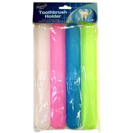 8 Pc Toothbrush Holders Case Travel Kit Camping Cover Tube Plastic Box Set (Best Travel Toothbrush Holder)