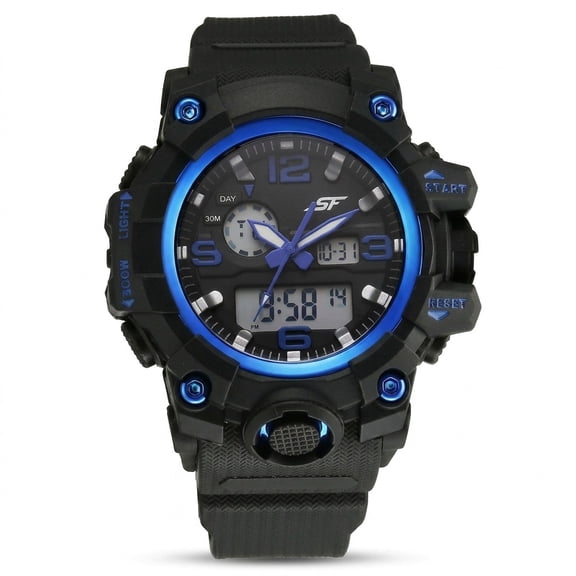 SF Sparq Ana Digi Black Dial Polyurethane Strap Watch for Men