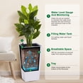 thumbnail image 4 of Set of 2 Tall Planter for Indoor or Outdoor, 23" Tall Planter Pots with Drainage Holes＆Water Level Monitor＆Inner Bucket, White, 4 of 7