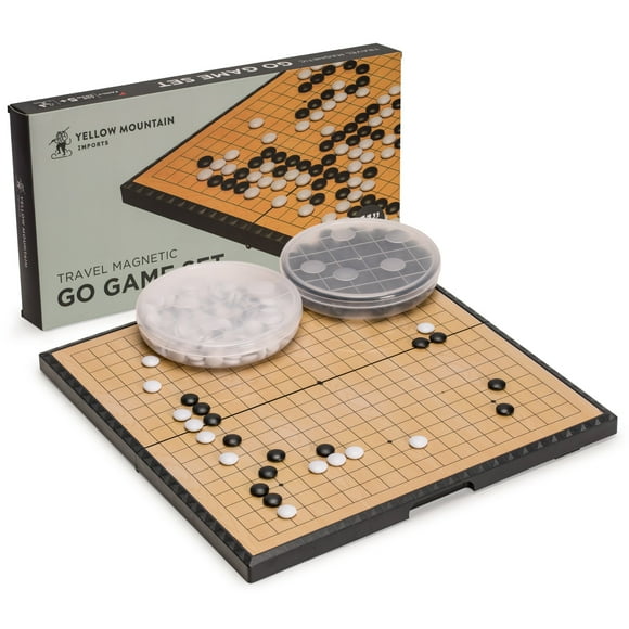 Set Go Game Yellow Mountain Imports, tamaño mediano, magnético, 19 x 19 cm