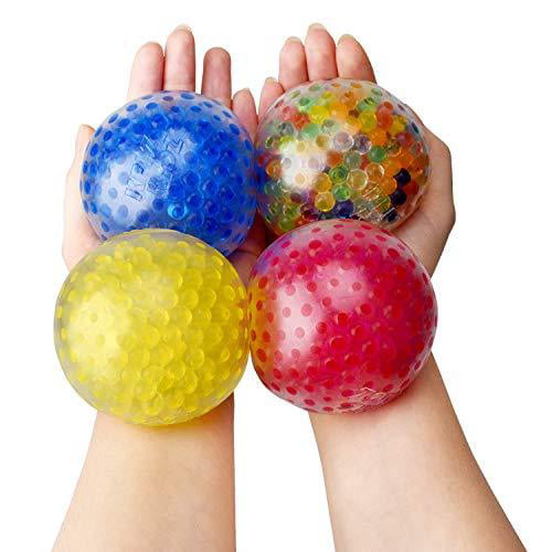 Great and KELZ KIDZ Durable Jumbo Pull and Stretch Stress Squeeze Ball 4 Pack 